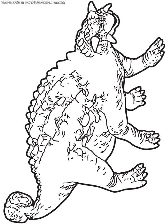 Ankylosaurus - Kolorowanka Dinozaur do Druku dla Dzieci kolorowanka do druku