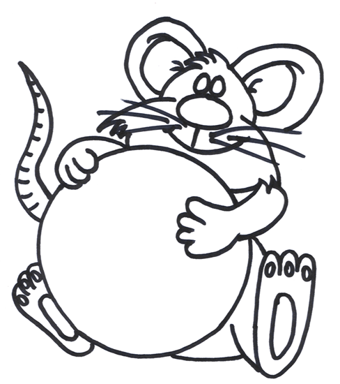 Wesoła Myszka z Balonem - Kolorowanka do Druku dla Dzieci kolorowanka do druku